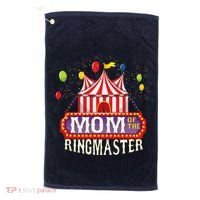 Mom Of The Birthday Ringmaster Circus Party Bday Golf Towel thumb 0