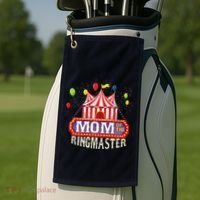 Mom Of The Birthday Ringmaster Circus Party Bday Golf Towel thumb 2