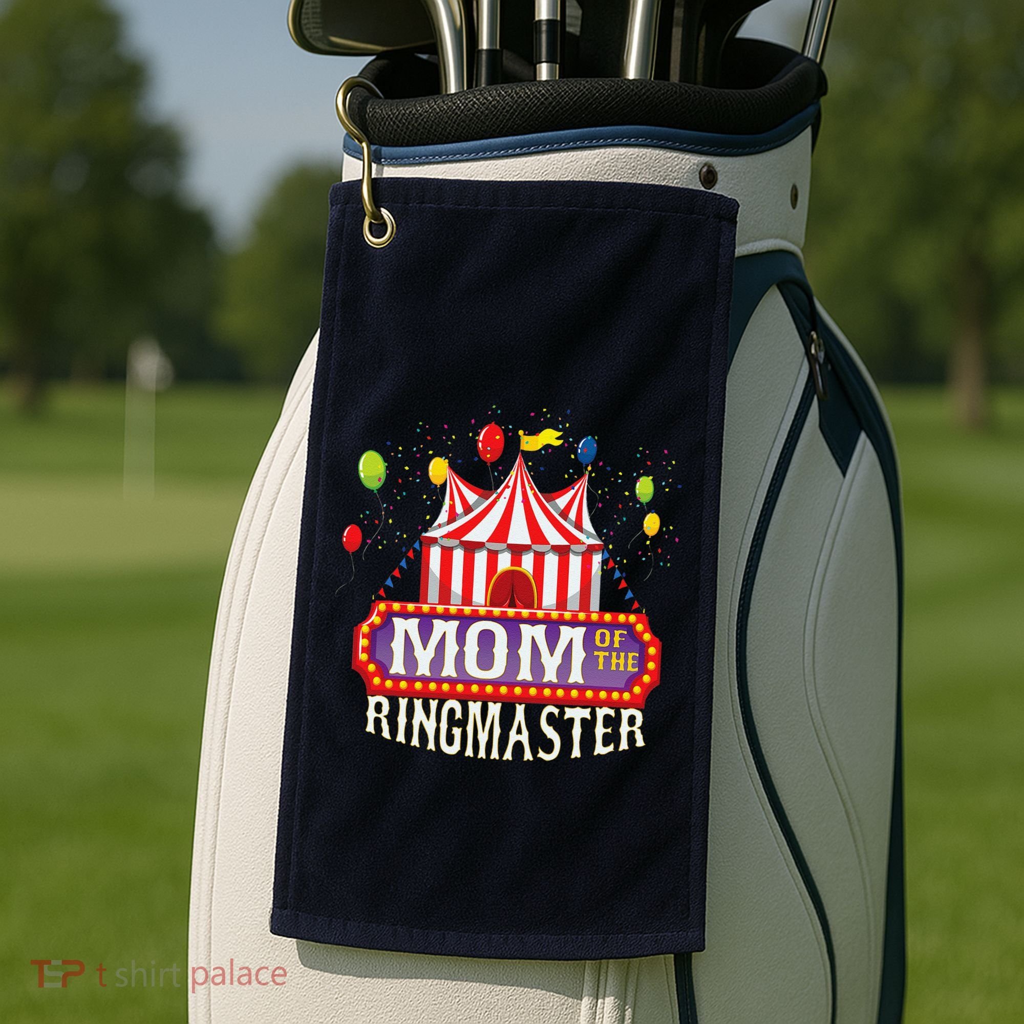 Mom Of The Birthday Ringmaster Circus Party Bday Golf Towel