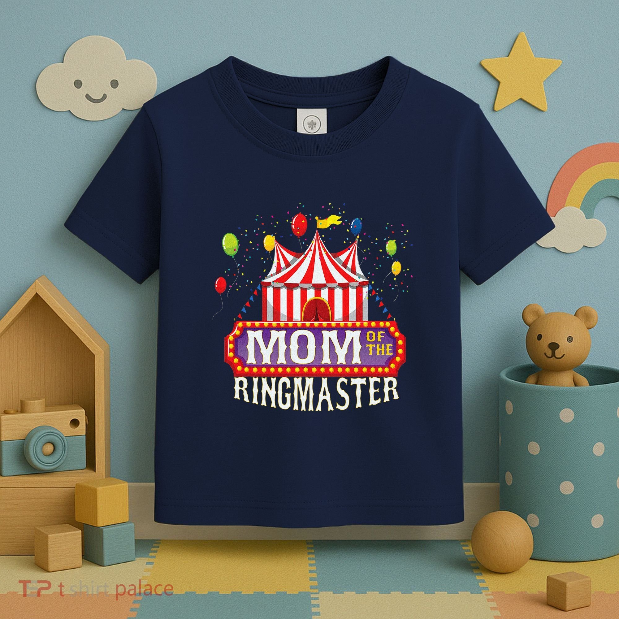 Mom Of The Birthday Ringmaster Circus Party Bday Toddler T-Shirt