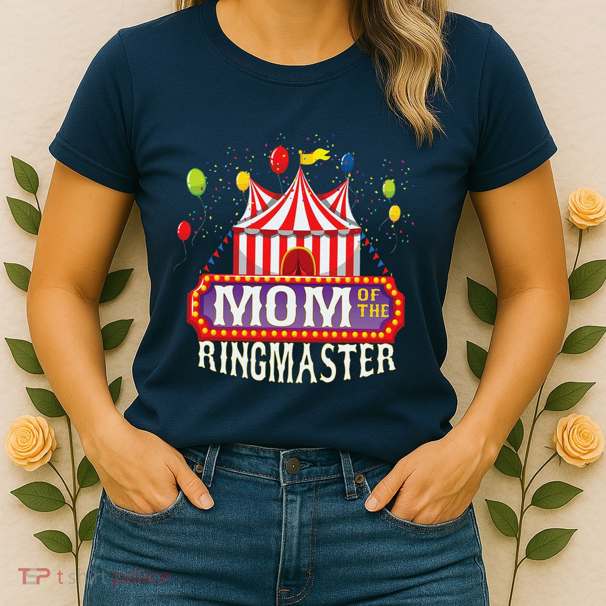 Mom Of The Birthday Ringmaster Circus Party Bday Women's T-Shirt