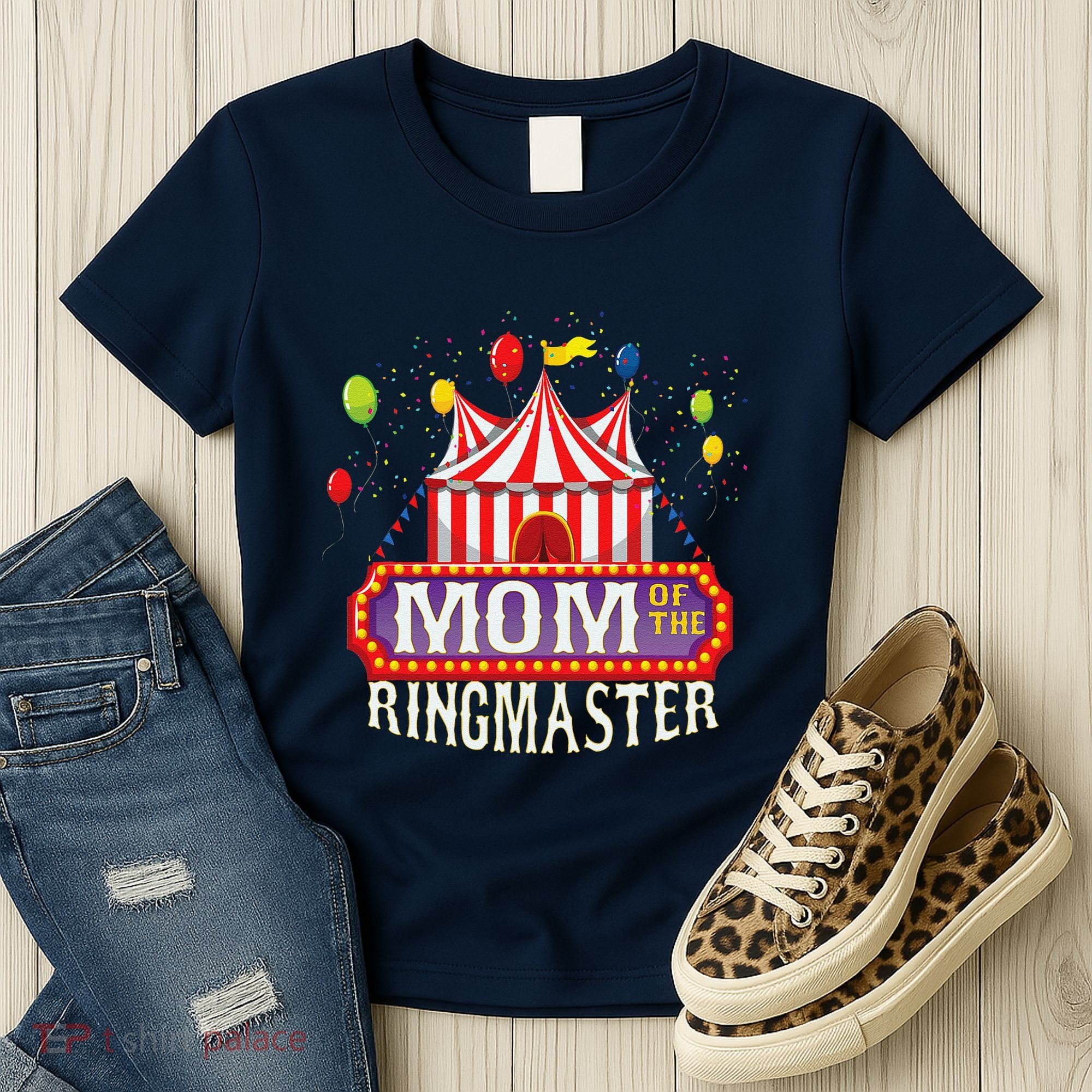 Mom Of The Birthday Ringmaster Circus Party Bday Women's T-Shirt
