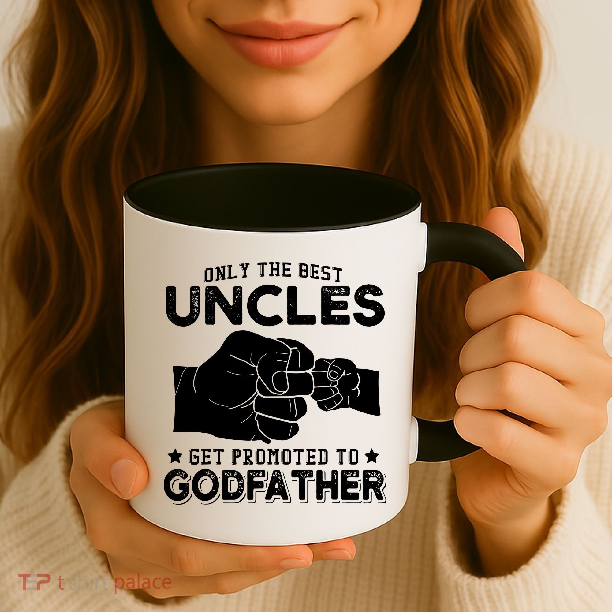 Mens Only The Best Uncles Get Promoted To Godfather Coffee Mug