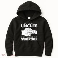 Mens Only The Best Uncles Get Promoted To Godfather Kids Hoodie thumb 0