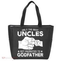 Mens Only The Best Uncles Get Promoted To Godfather Tote Bag thumb 0
