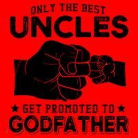 Mens Only The Best Uncles Get Promoted To Godfather Santa Hat thumb 1