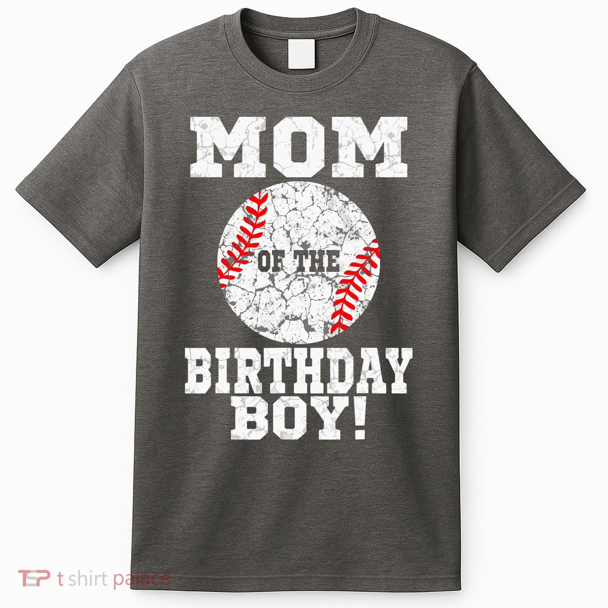 Mom Of The Birthday Boy Baseball Lover Vintage Retro T-Shirt
