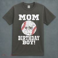Mom Of The Birthday Boy Baseball Lover Vintage Retro T-Shirt thumb 4