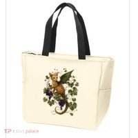 Mystical Orange Tabby Dragon Cat Fae With Grapevines Tote Bag thumb 3