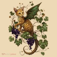 Mystical Orange Tabby Dragon Cat Fae With Grapevines Tote Bag thumb 4