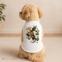 Mystical Orange Tabby Dragon Cat Fae With Grapevines Doggie Tank thumb 2