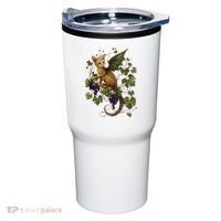 Mystical Orange Tabby Dragon Cat Fae With Grapevines Tumbler thumb 0