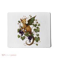Mystical Orange Tabby Dragon Cat Fae With Grapevines Mousepad thumb 0