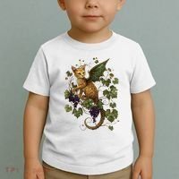 Mystical Orange Tabby Dragon Cat Fae With Grapevines Toddler T-Shirt thumb 2
