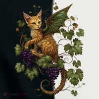 Mystical Orange Tabby Dragon Cat Fae With Grapevines Toddler Fine Jersey T-Shirt thumb 2