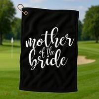 Mother Of The Bride Matching Wedding Party Golf Towel thumb 1