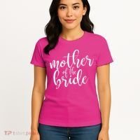 Mother Of The Bride Matching Wedding Party Women's T-Shirt thumb 4