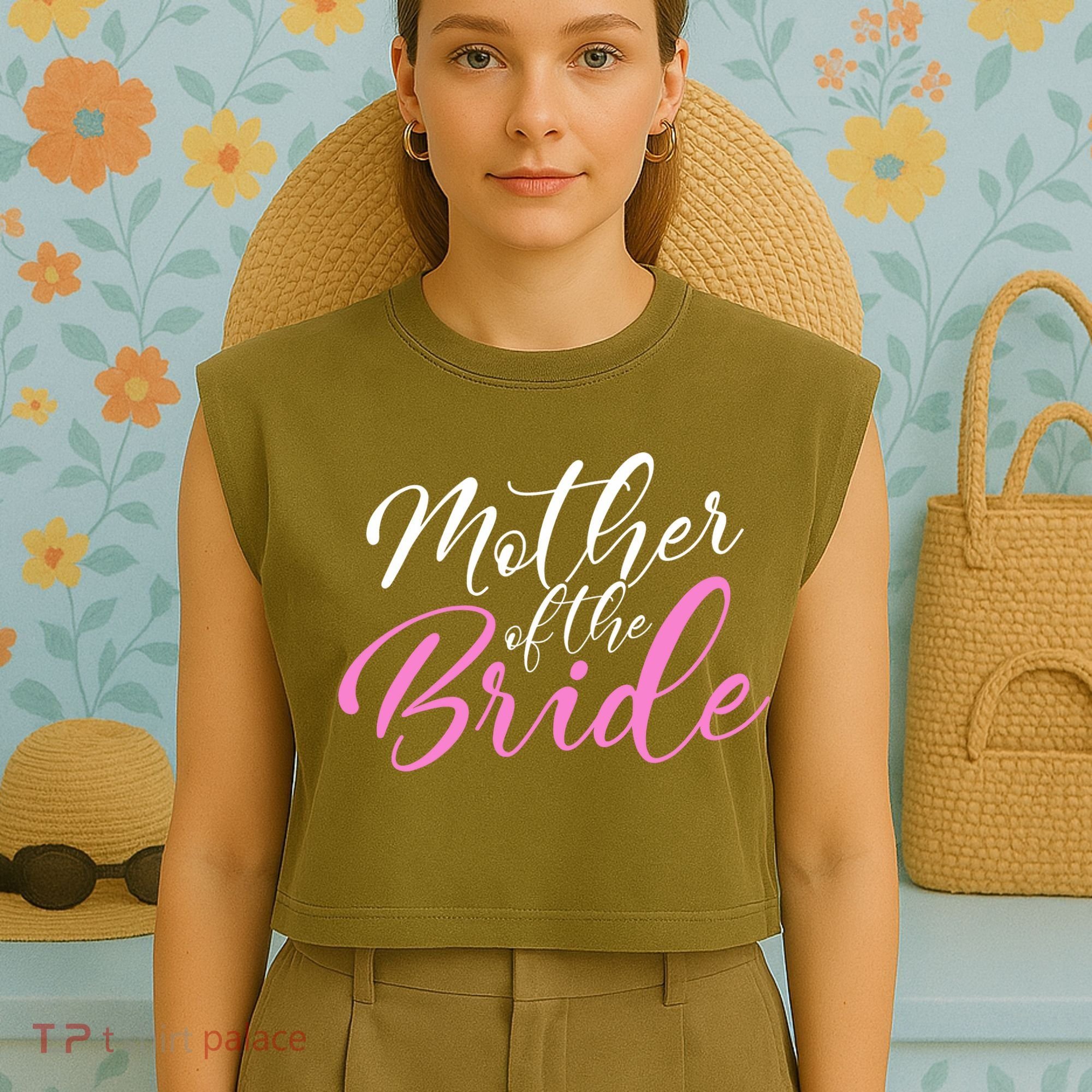 Mother Of The Bride Matching Wedding Party Garment-Dyed Women's Muscle Tee