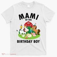 Mami Of The Birthday Boy Farm Animals Farm Theme Party  T-Shirt thumb 0