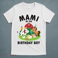 Mami Of The Birthday Boy Farm Animals Farm Theme Party  T-Shirt thumb 5
