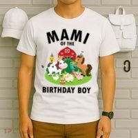Mami Of The Birthday Boy Farm Animals Farm Theme Party  T-Shirt thumb 6
