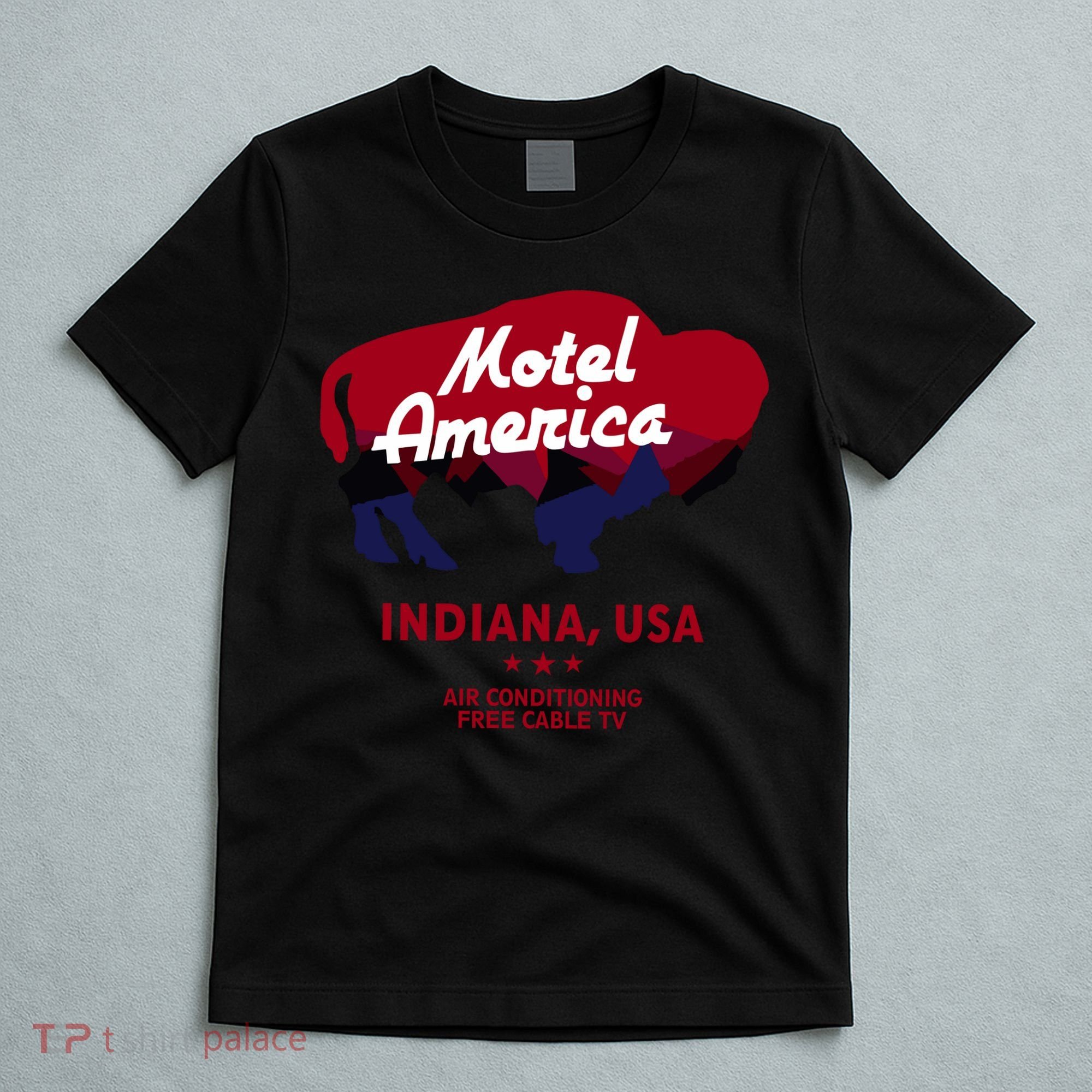 Motel America Indiana, USA Air Conditioning Free Cable TV T-Shirt