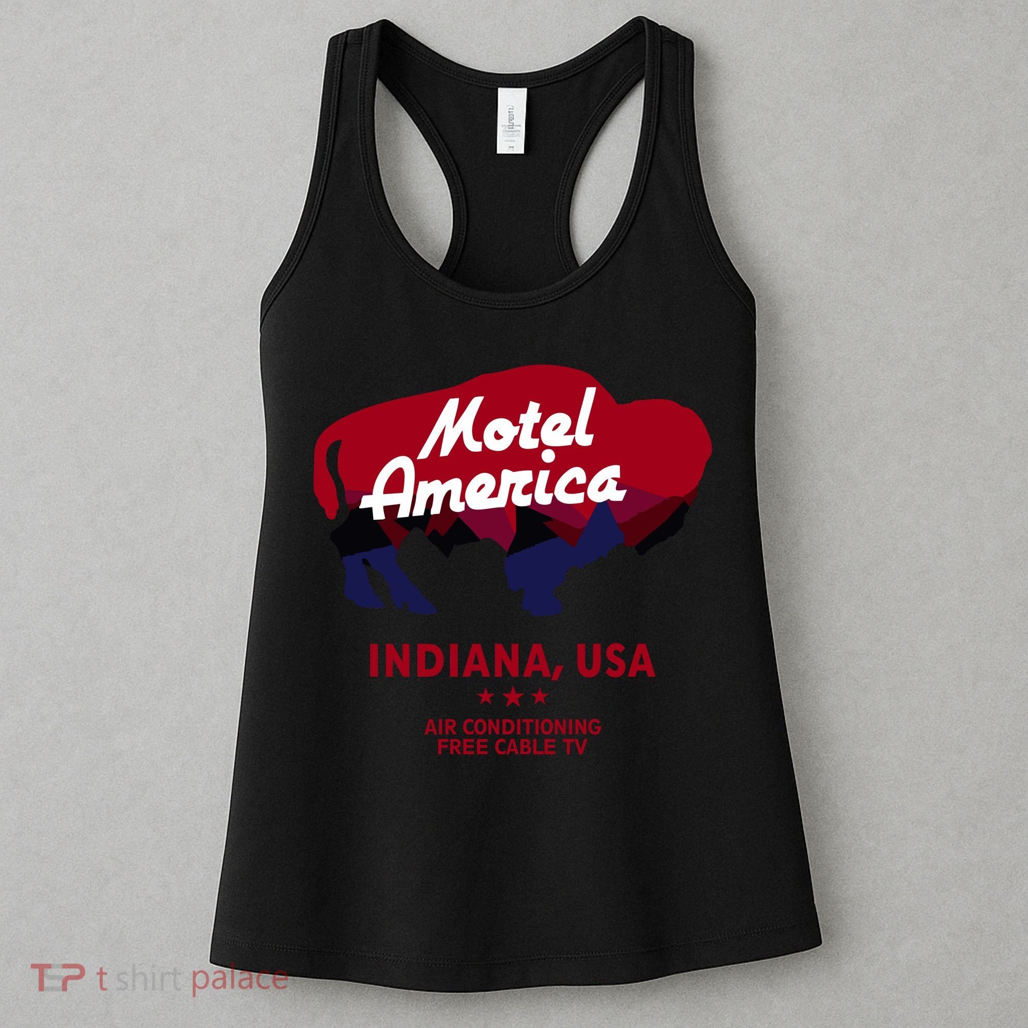 Motel America Indiana, USA Air Conditioning Free Cable TV Women's Tank Top