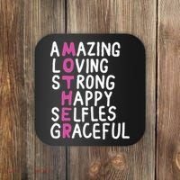 Mother Amazing Loving Strong Coaster thumb 0