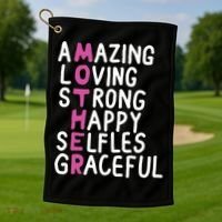Mother Amazing Loving Strong Golf Towel thumb 1