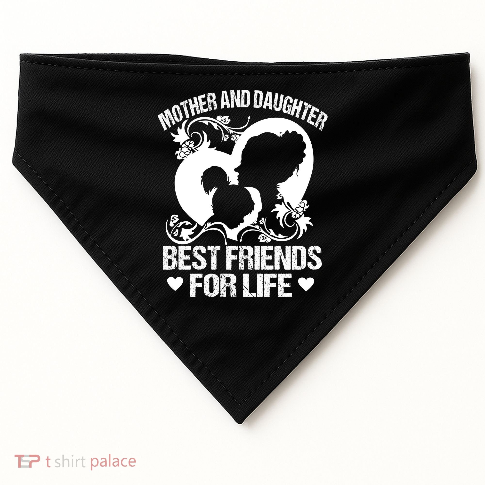 Mother And Daughter Best Friends For Life USA-Made Doggie Bandana
