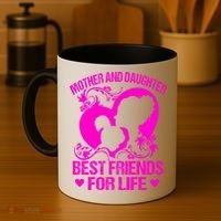 Mother And Daughter Best Friends For Life Coffee Mug thumb 4