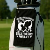 Mother And Daughter Best Friends For Life Golf Towel thumb 2