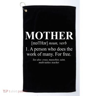 Mother Definition Mother's Day Golf Towel