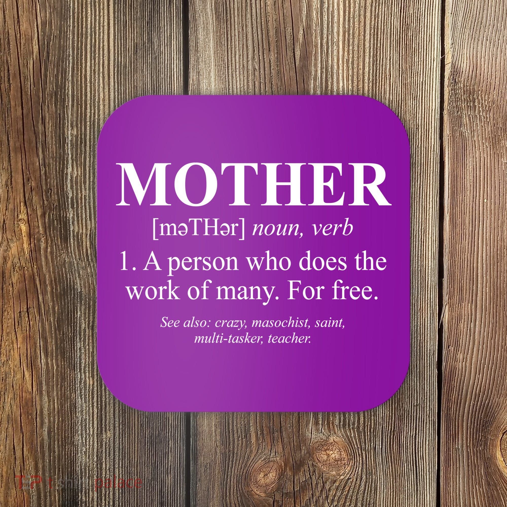 Mother Definition Mother's Day Coaster