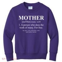 Mother Definition Mother's Day Kids Sweatshirt thumb 0