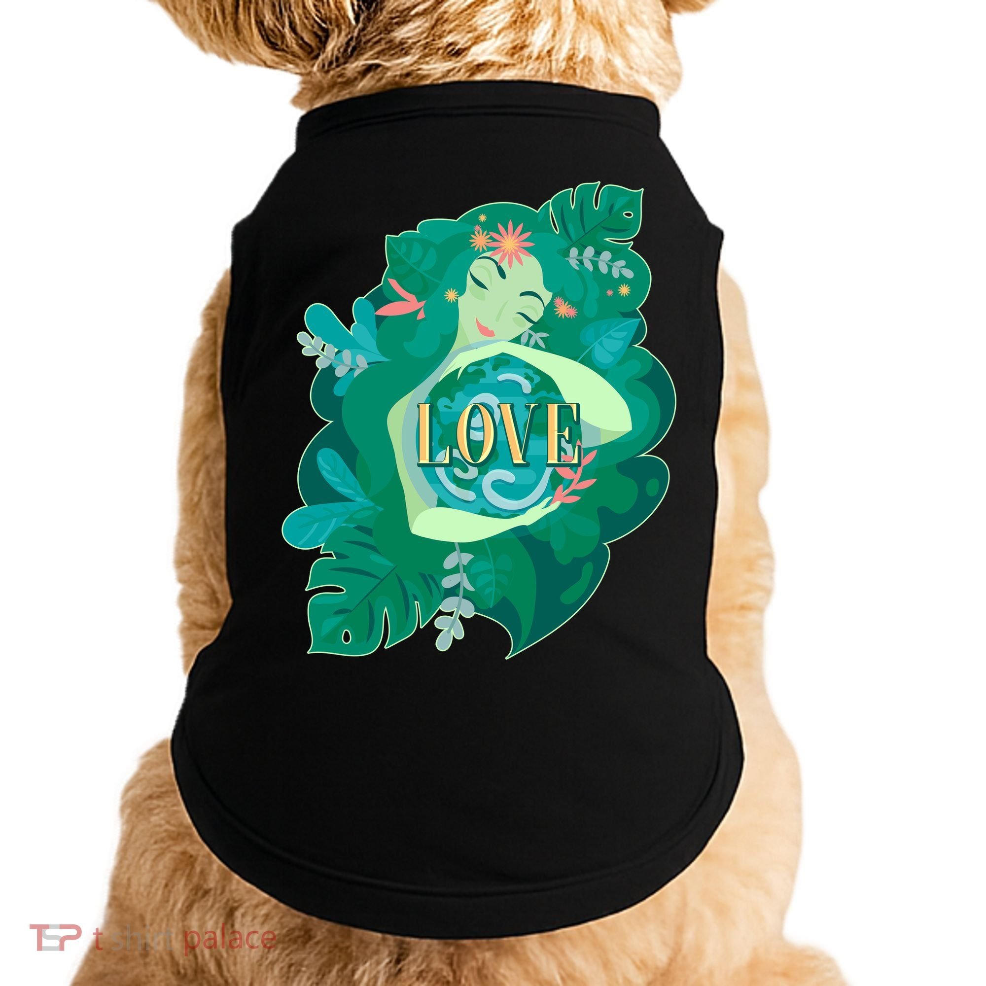 Mother Earth Hugging Earth Love Earth Day Doggie Tank