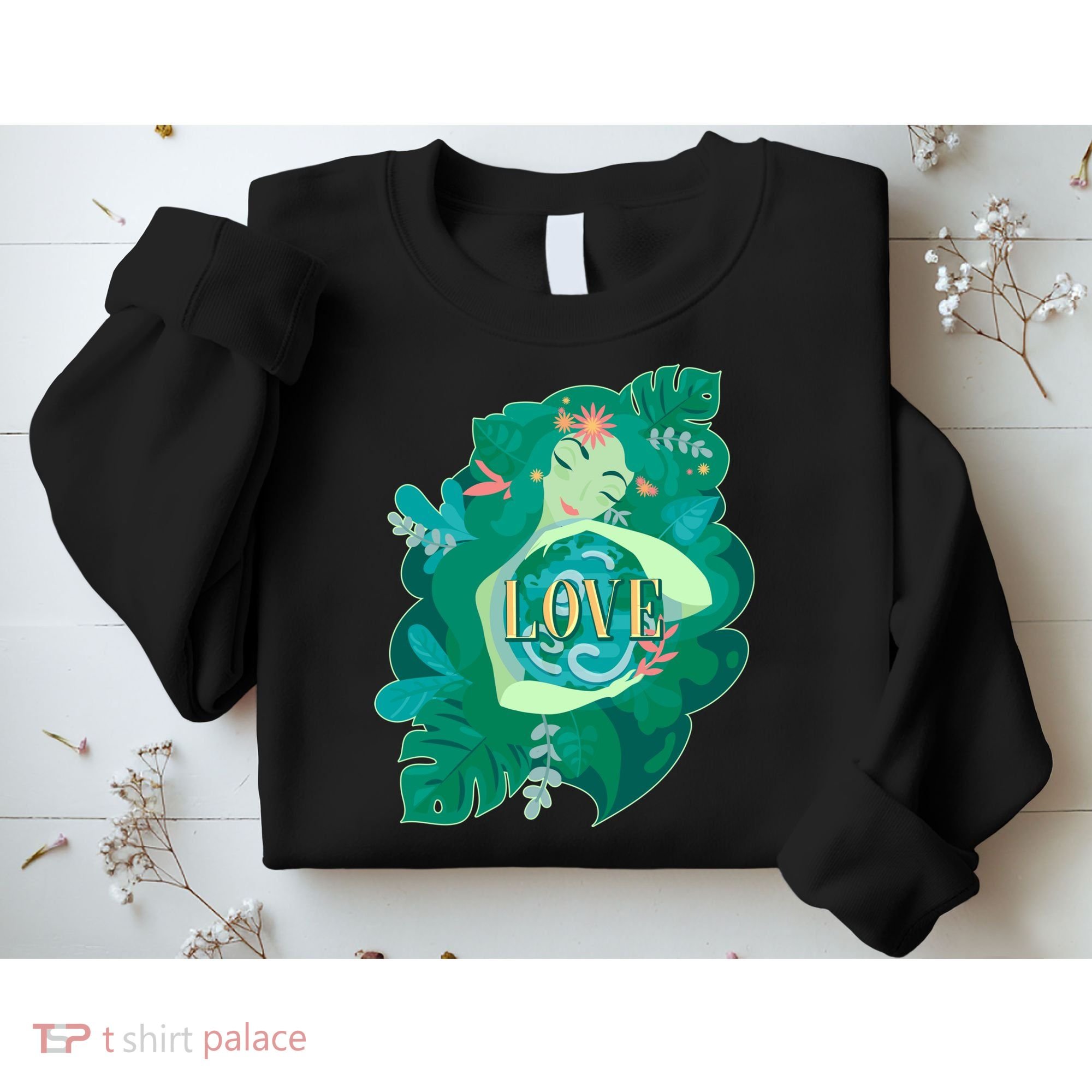 Mother Earth Hugging Earth Love Earth Day Sweatshirt