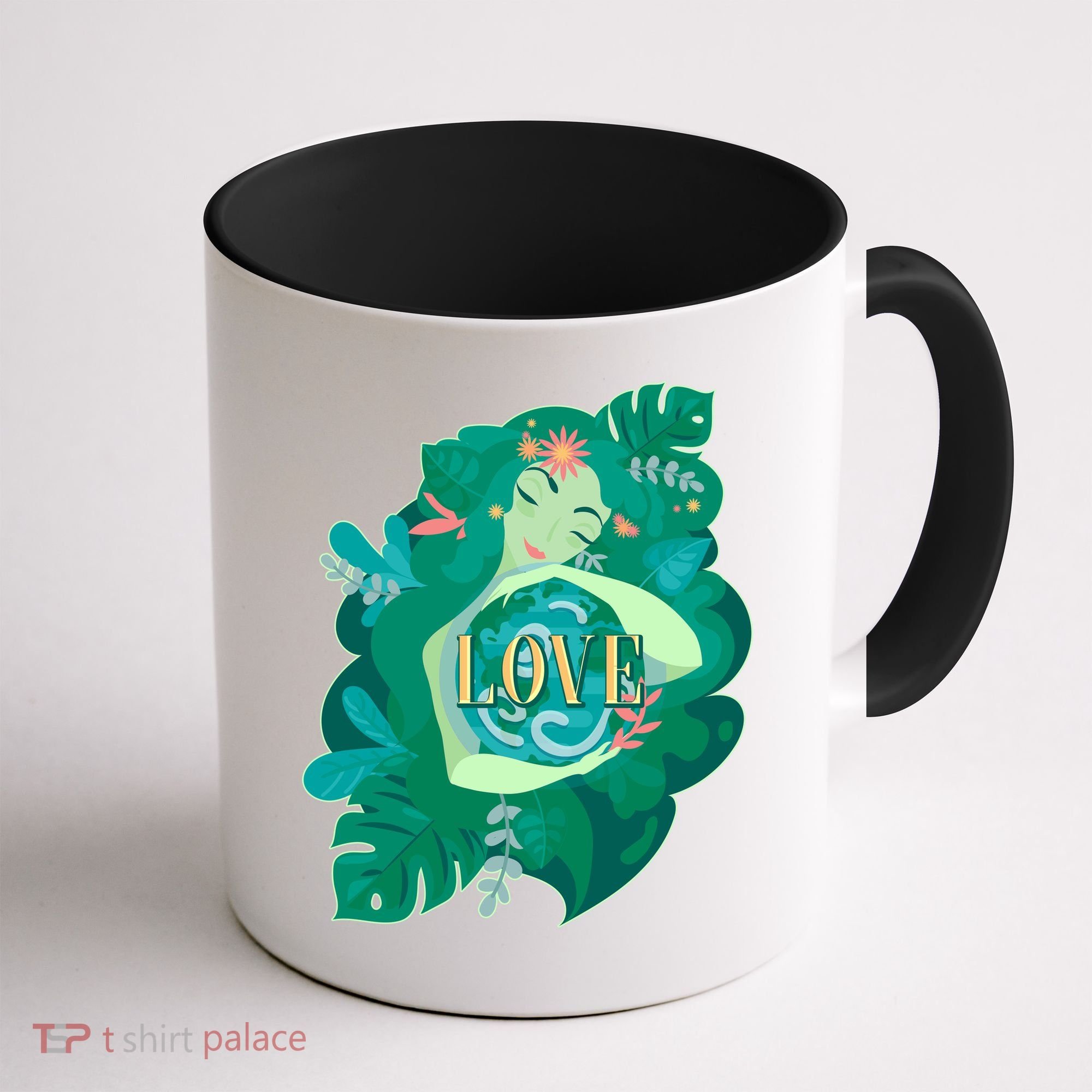 Mother Earth Hugging Earth Love Earth Day Coffee Mug