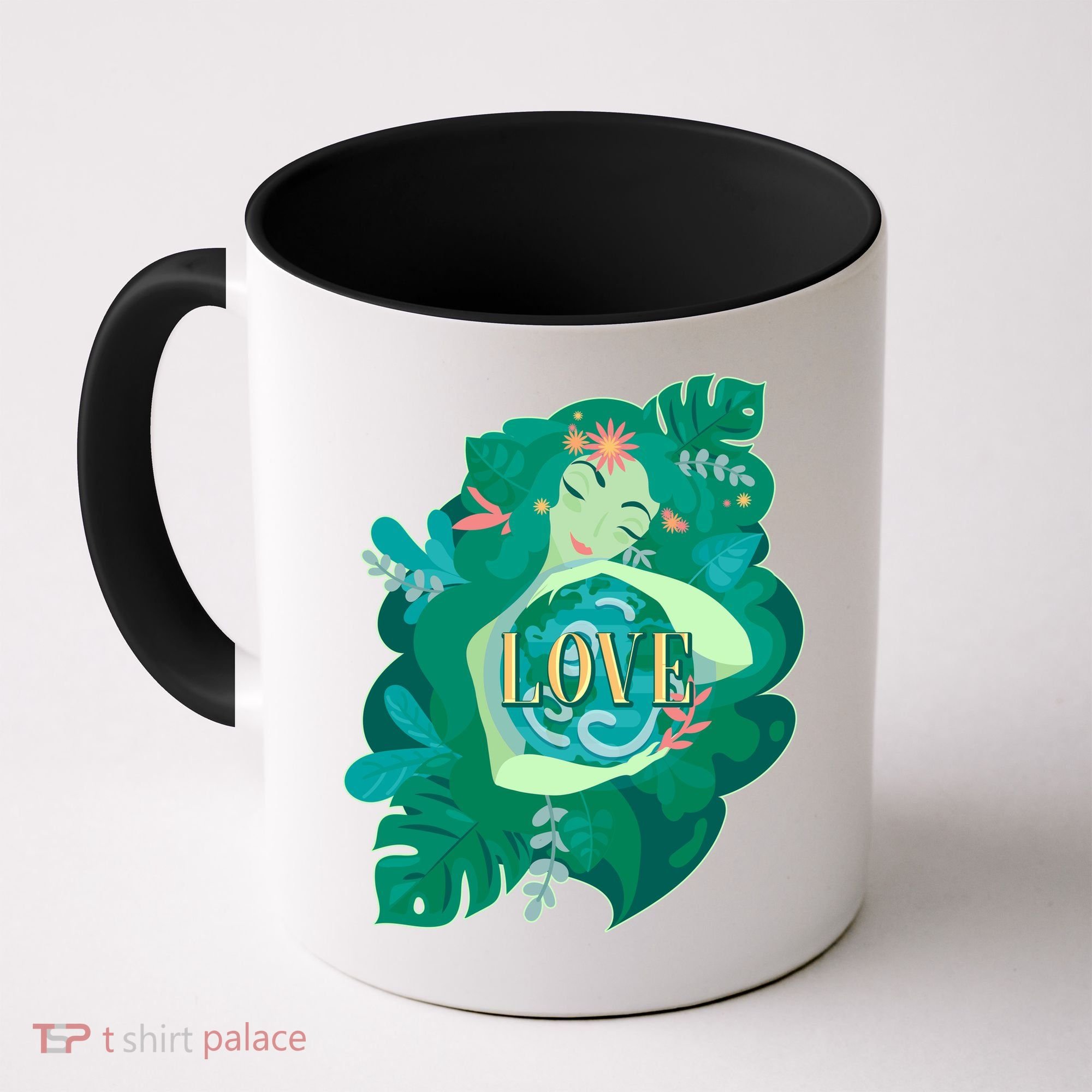 Mother Earth Hugging Earth Love Earth Day Coffee Mug