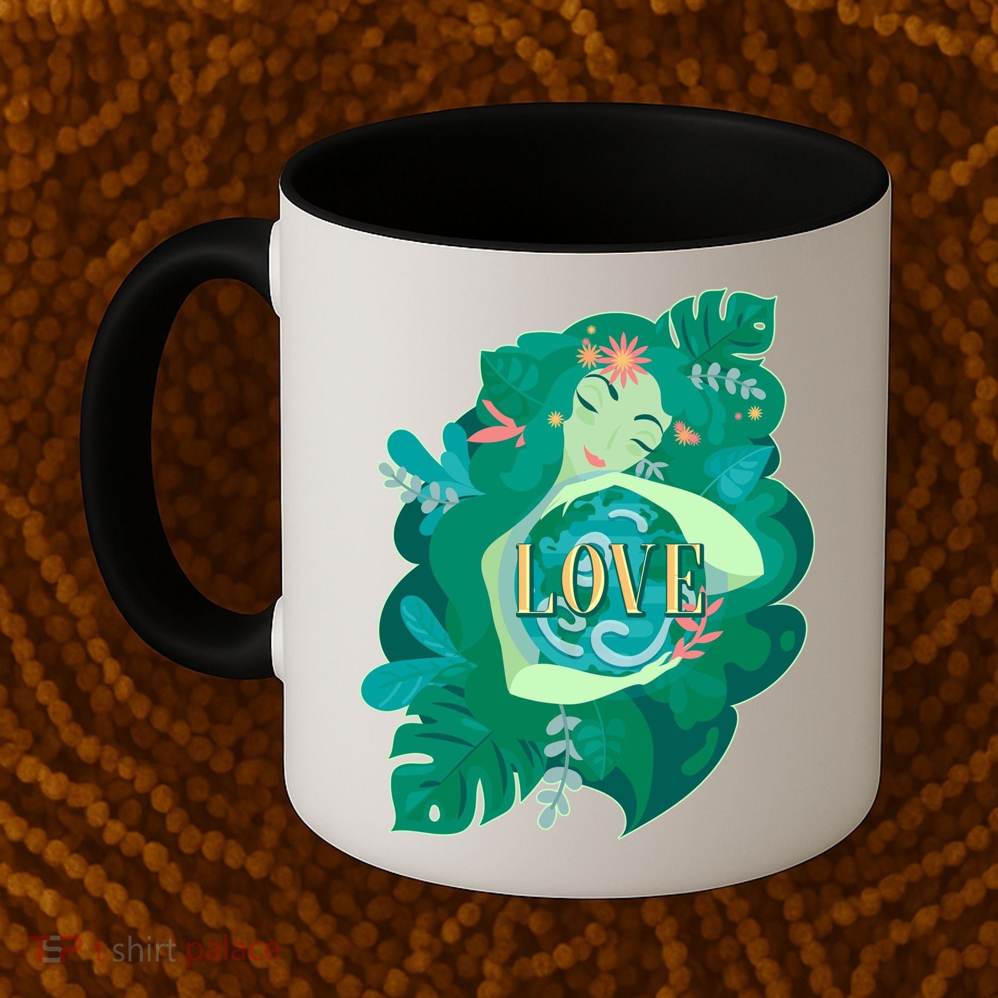 Mother Earth Hugging Earth Love Earth Day Coffee Mug