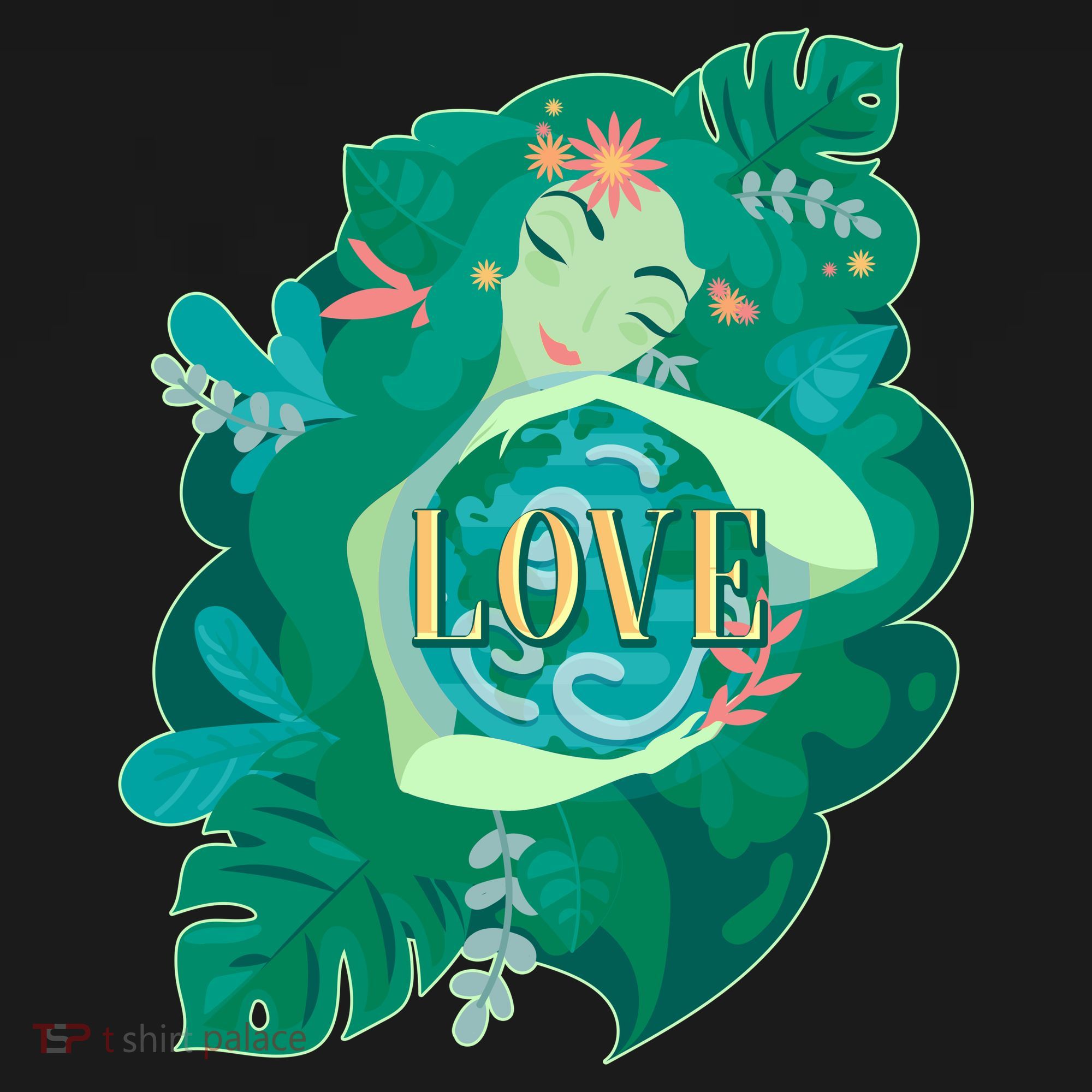Mother Earth Hugging Earth Love Earth Day Baby Bodysuit