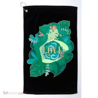 Mother Earth Hugging Earth Love Earth Day Golf Towel