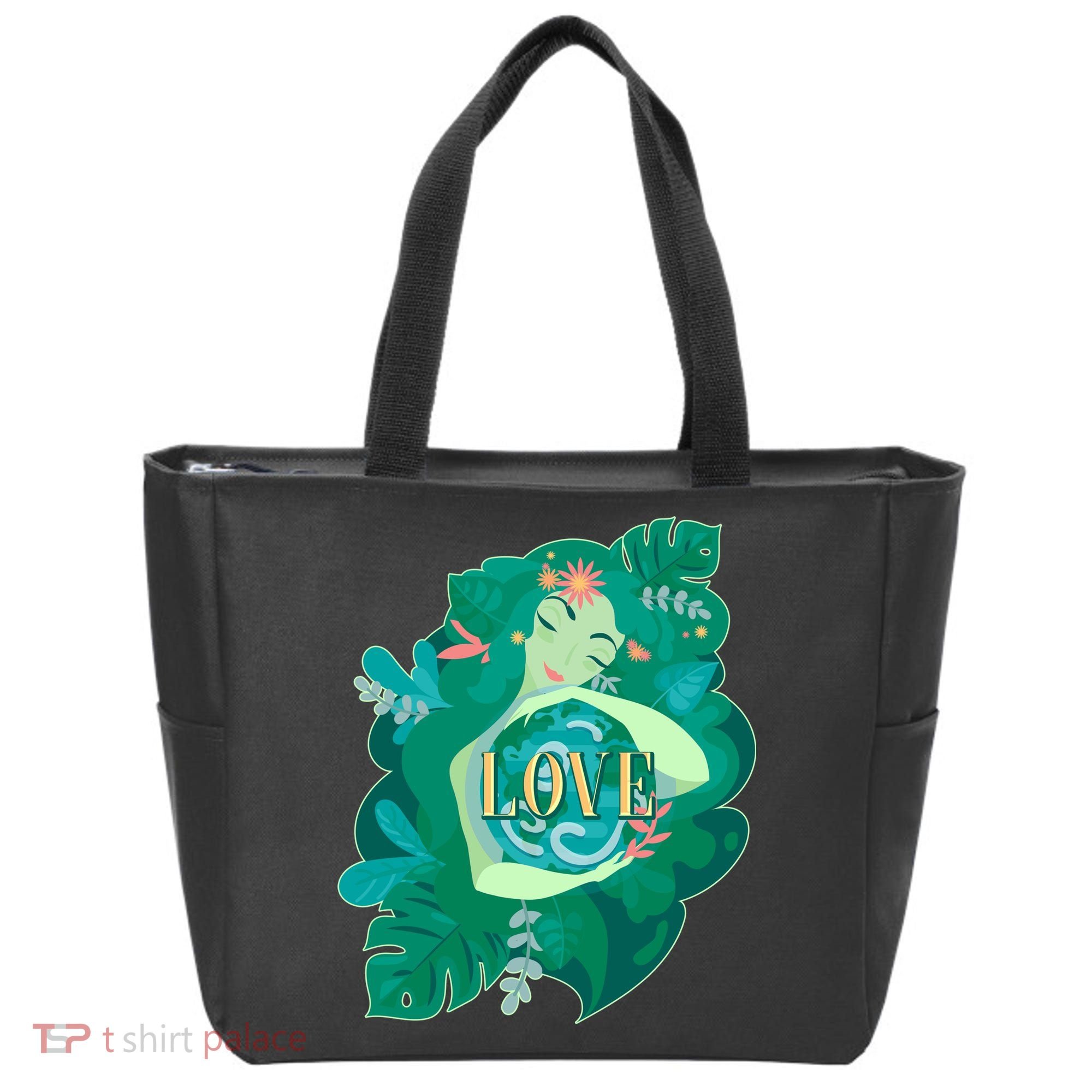 Mother Earth Hugging Earth Love Earth Day Tote Bag
