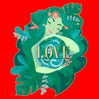 Mother Earth Hugging Earth Love Earth Day Santa Hat thumb 1