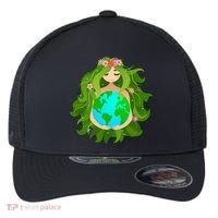 Mother Gaia Earth World Cute Flexfit Unipanel Trucker Cap thumb 0