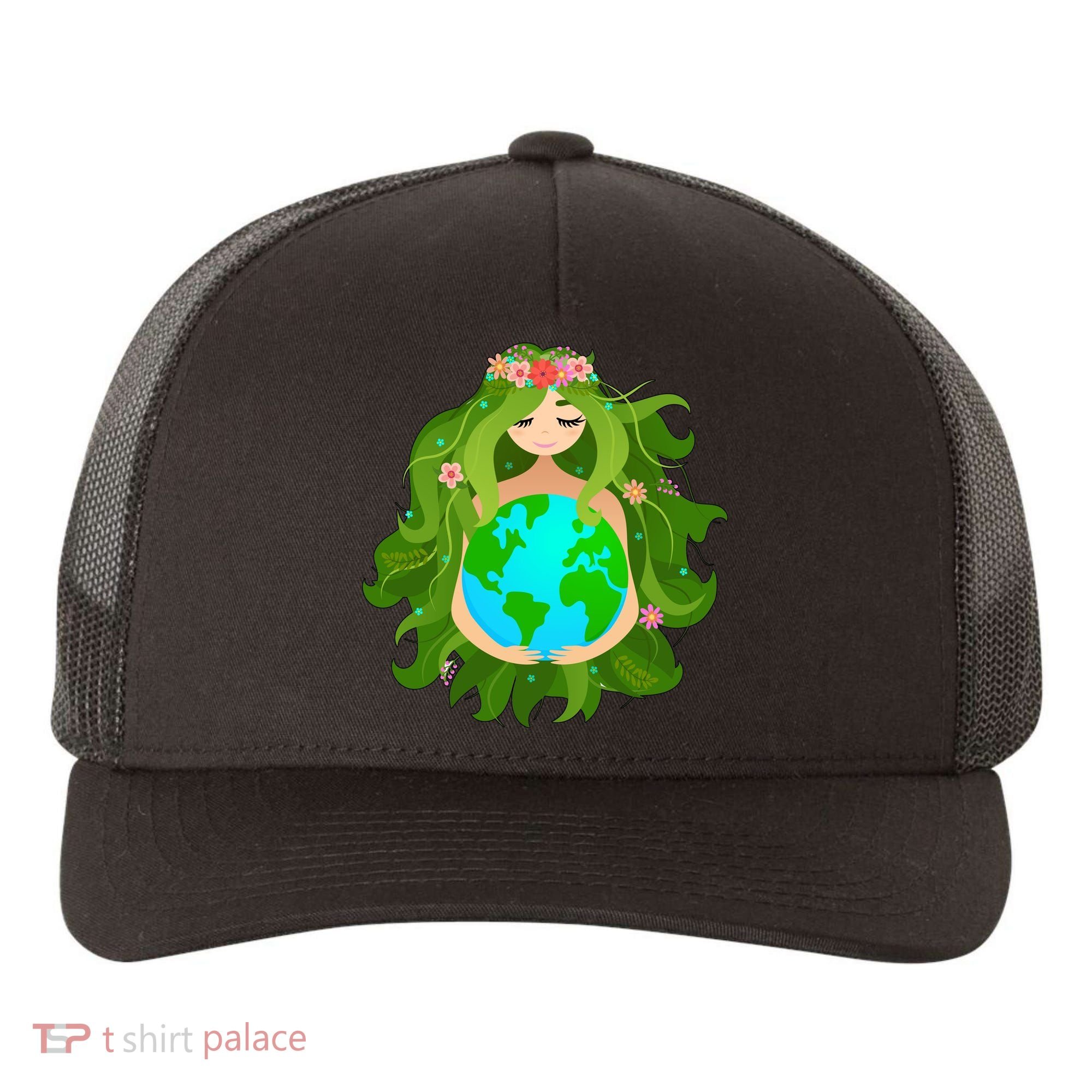 Mother Gaia Earth World Cute Yupoong Adult 5-Panel Trucker Hat