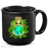 Mother Gaia Earth World Cute 15oz Campfire Ceramic Mug thumb 0