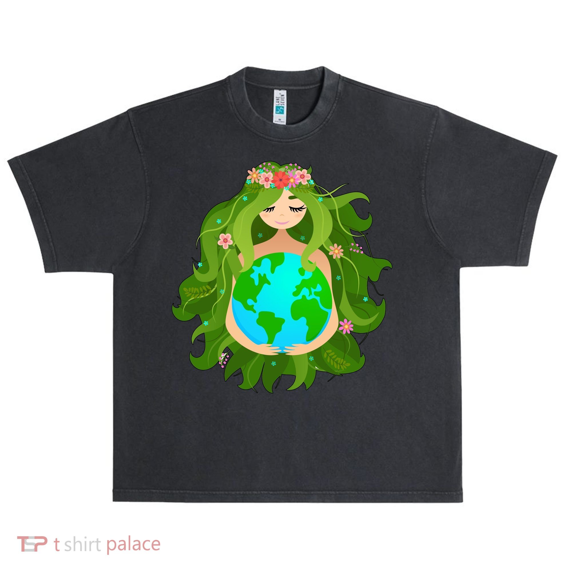 Mother Gaia Earth World Cute Urban Oversized Heavyweight T-Shirt