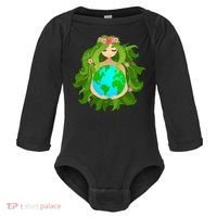 Mother Gaia Earth World Cute Baby Long Sleeve Bodysuit thumb 0