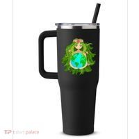 Mother Gaia Earth World Cute 40oz Vacuum Insulated Stainless Steel Travel Tumbler thumb 2
